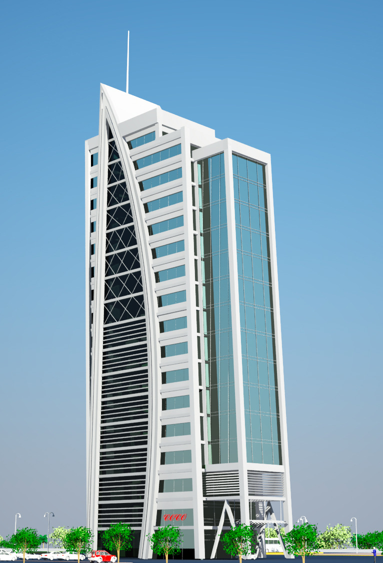 A commercial tower in Dubai